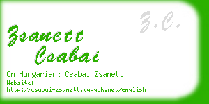 zsanett csabai business card